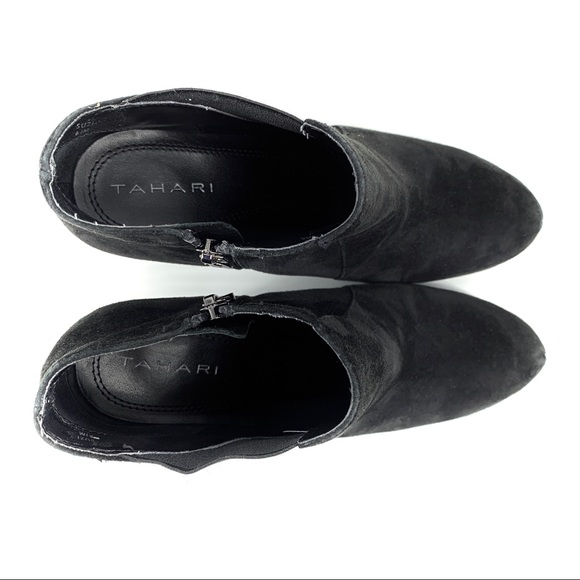 Tahari ‘Suzi’ Black Suede Bootie - Picture 5 of 8